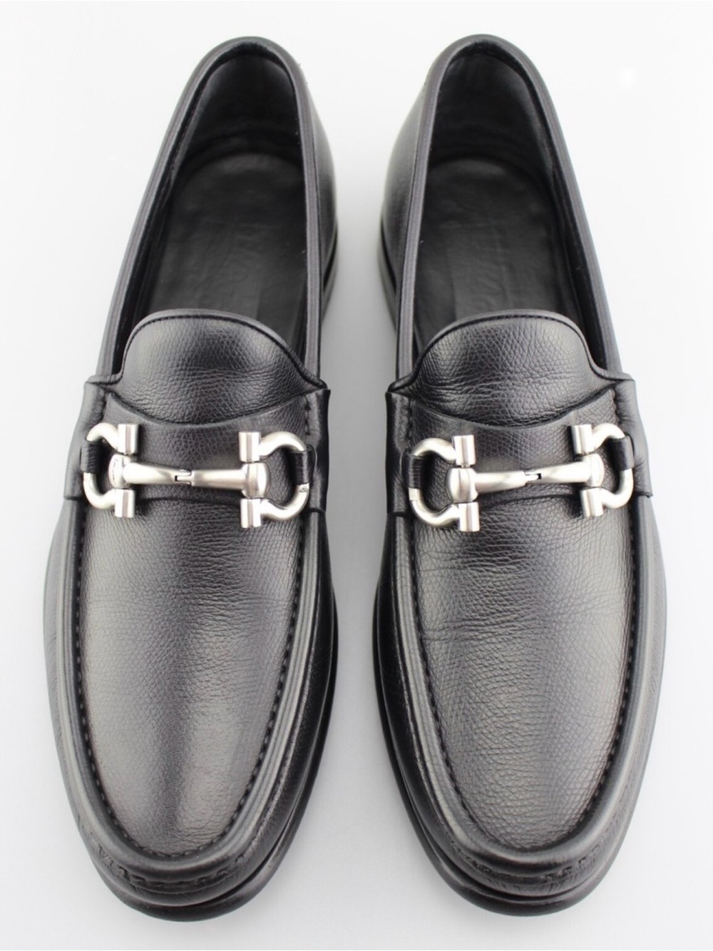 Men's SALVATORE FERRAGAMO 'Mason' Black Leather Loafers